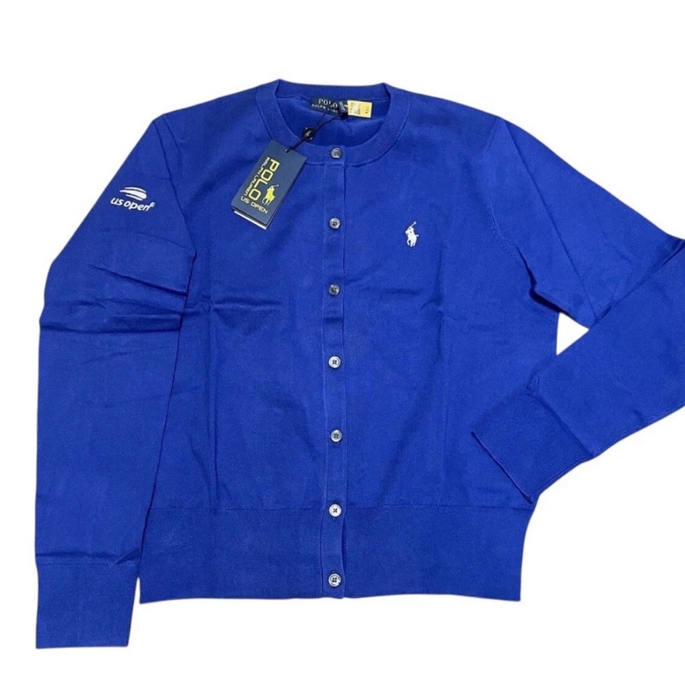 Ralph Lauren Royal Blue Button-Up Sweater